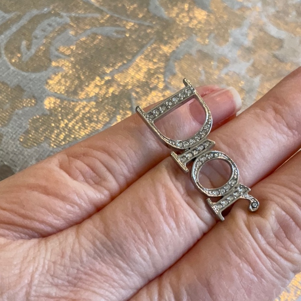 Vintage Dior Y2K Spelled Out Ring, Silver tone, 100% Authentic - Picture 7 of 8